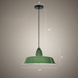 Green Finish Barn Shaped Pendant Lamp Loft Style Metal 1 Bulb Dining Room Suspension Light Green 14" Clearhalo 'Art Deco Pendants' 'Cast Iron' 'Ceiling Lights' 'Ceramic' 'Crystal' 'Industrial Pendants' 'Industrial' 'Metal' 'Middle Century Pendants' 'Pendant Lights' 'Pendants' 'Tiffany' Lighting' 2289904