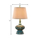Cone Fabric Night Table Lamp Antique Style 1 Light Bedroom Nightstand Lamp in Aqua Clearhalo 'Lamps' 'Table Lamps' Lighting' 228991