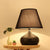 Tapered Drum Living Room Table Lamp Fabric Single Modern Style Nightstand Lighting Black Clearhalo 'Lamps' 'Table Lamps' Lighting' 2289982