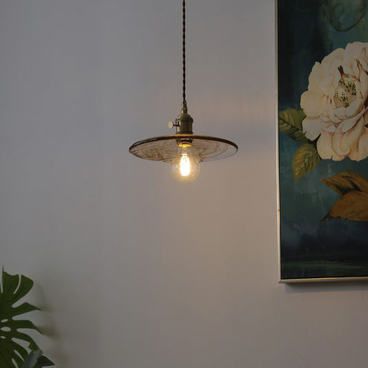 Cognac Glass Cone Shade Hanging Lamp Vintage Single-Bulb Restaurant Lighting Pendant Cognac Clearhalo 'Ceiling Lights' 'Glass shade' 'Glass' 'Industrial Pendants' 'Industrial' 'Middle Century Pendants' 'Pendant Lights' 'Pendants' 'Tiffany' Lighting' 2290037