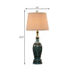 Aqua Vase Night Light Traditional Resin 1 Light Study Room Table Light with Tapered Fabric Shade Clearhalo 'Lamps' 'Table Lamps' Lighting' 229008