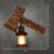 Wooden Ax Wall Sconce Light Country 1 Head Bedroom Wall Lighting with Lantern Shade Wood Clearhalo 'Industrial wall lights' 'Industrial' 'Middle century wall lights' 'Rustic wall lights' 'Tiffany' 'Wall Lamps & Sconces' 'Wall Lights' Lighting' 2290110