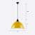 Macaron Dome Shade Pendant Light 1 Head Metallic Ceiling Suspension Lamp for Dining Room Yellow 14" Clearhalo 'Art Deco Pendants' 'Cast Iron' 'Ceiling Lights' 'Ceramic' 'Crystal' 'Industrial Pendants' 'Industrial' 'Metal' 'Middle Century Pendants' 'Pendant Lights' 'Pendants' 'Tiffany' Lighting' 2290265