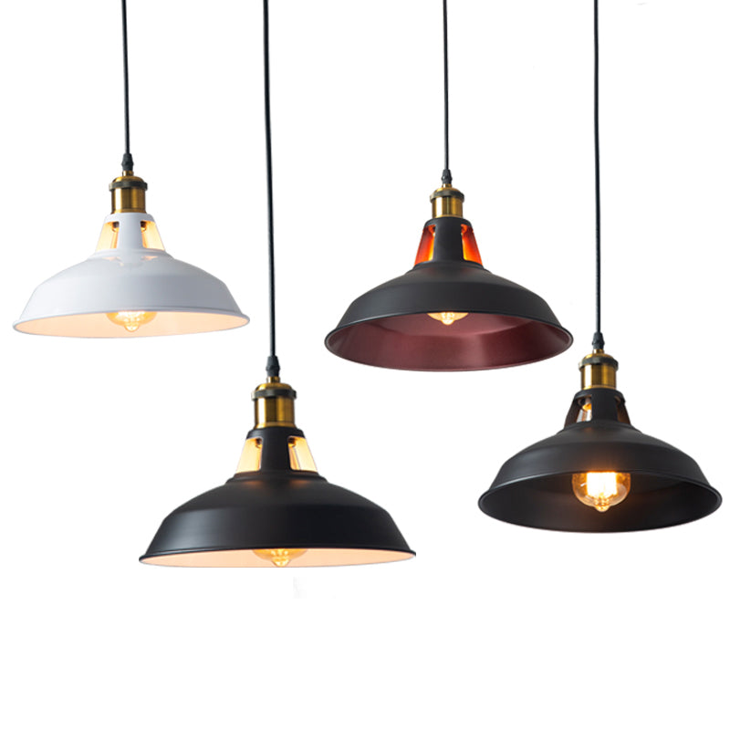 Rustic Pot-Lid Suspension Lighting 1 Head Iron Hanging Light with Venting Hole for Bar Clearhalo 'Art Deco Pendants' 'Black' 'Cast Iron' 'Ceiling Lights' 'Ceramic' 'Crystal' 'Industrial Pendants' 'Industrial' 'Metal' 'Middle Century Pendants' 'Pendant Lights' 'Pendants' 'Rustic Pendants' 'Tiffany' Lighting' 2290305
