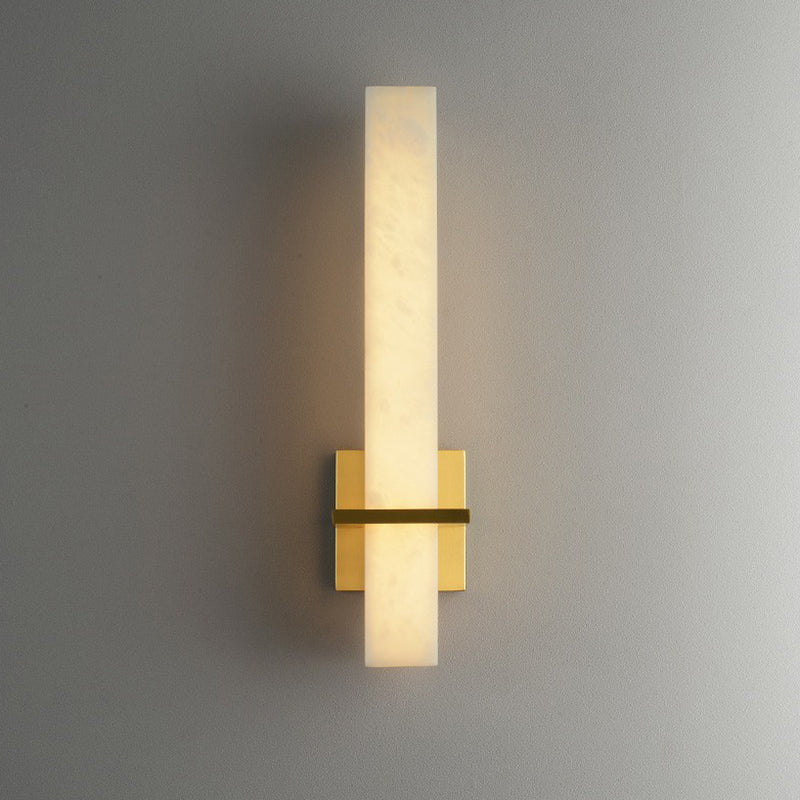 White Rectangle LED Wall Sconce Minimalistic Marble Wall Mounted Light for Aisle Clearhalo 'Modern wall lights' 'Modern' 'Wall Lamps & Sconces' 'Wall Lights' Lighting' 2290337