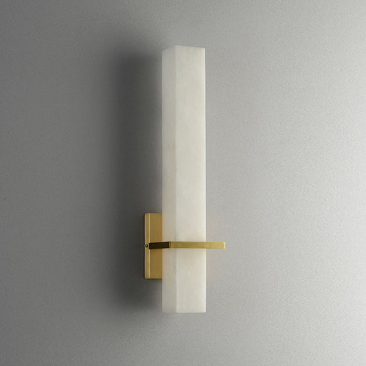 White Rectangle LED Wall Sconce Minimalistic Marble Wall Mounted Light for Aisle Clearhalo 'Modern wall lights' 'Modern' 'Wall Lamps & Sconces' 'Wall Lights' Lighting' 2290338