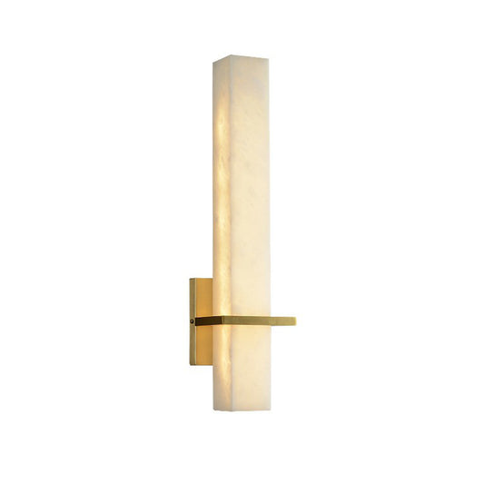 White Rectangle LED Wall Sconce Minimalistic Marble Wall Mounted Light for Aisle Clearhalo 'Modern wall lights' 'Modern' 'Wall Lamps & Sconces' 'Wall Lights' Lighting' 2290339