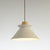 1 Head Dining Room Hanging Light Minimalist Wood Pendant with Conical Cement Shade White 8" Clearhalo 'Ceiling Lights' 'Modern Pendants' 'Modern' 'Pendant Lights' 'Pendants' Lighting' 2290376
