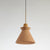 1 Head Dining Room Hanging Light Minimalist Wood Pendant with Conical Cement Shade Pink 8" Clearhalo 'Ceiling Lights' 'Modern Pendants' 'Modern' 'Pendant Lights' 'Pendants' Lighting' 2290384