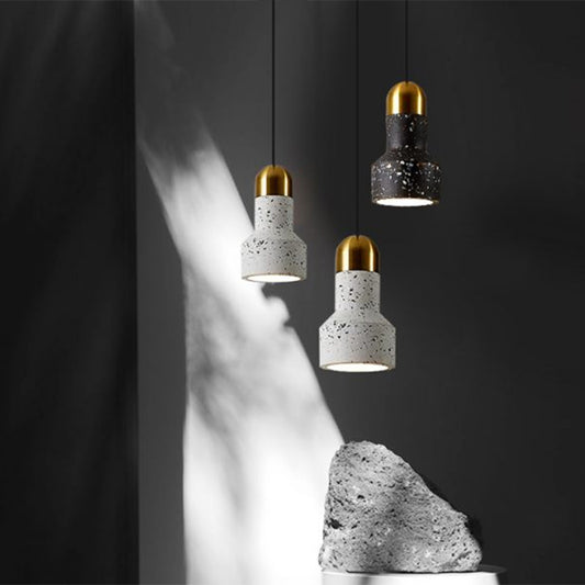 Terrazzo Mini Spotlight Nordic Style 1 Bulb Pendant Lighting Fixture for Dining Room Clearhalo 'Ceiling Lights' 'Modern Pendants' 'Modern' 'Pendant Lights' 'Pendants' Lighting' 2290389