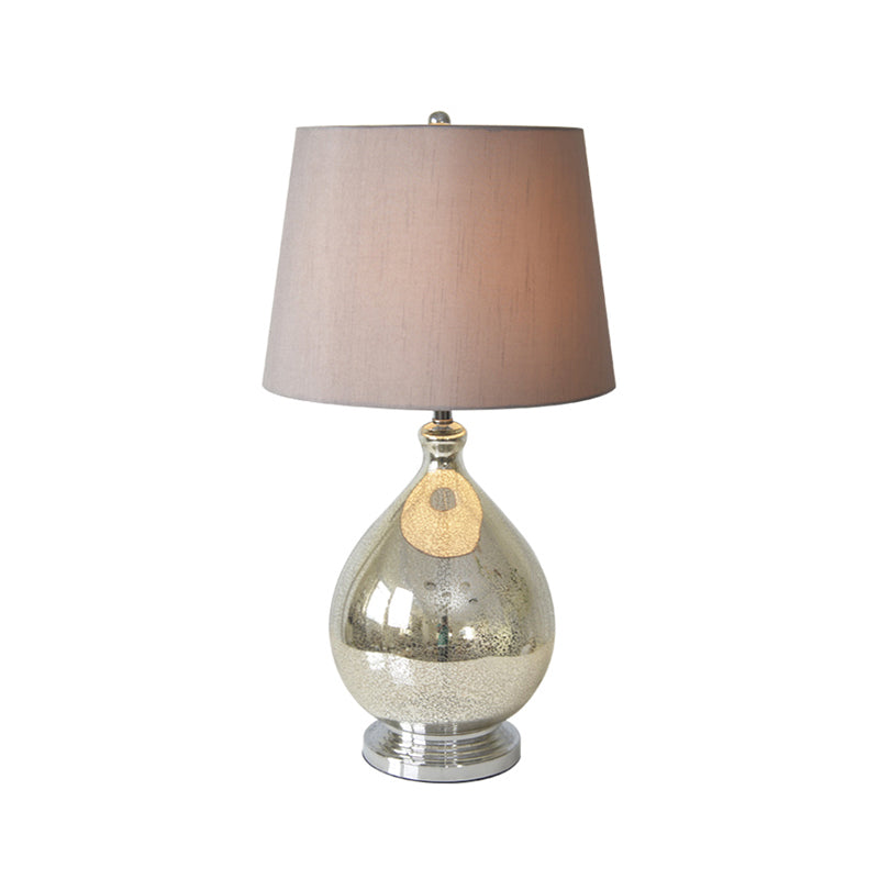 Fabric Empire Shade Table Light Contemporary Single-Bulb Nightstand Lamp for Living Room Clearhalo 'Lamps' 'Table Lamps' Lighting' 2290490