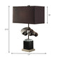 Metal Rectangle Table Light Traditional 1 Light Bedroom Task Lighting in Brown with Fabric Shade and Horse Head Clearhalo 'Lamps' 'Table Lamps' Lighting' 229094