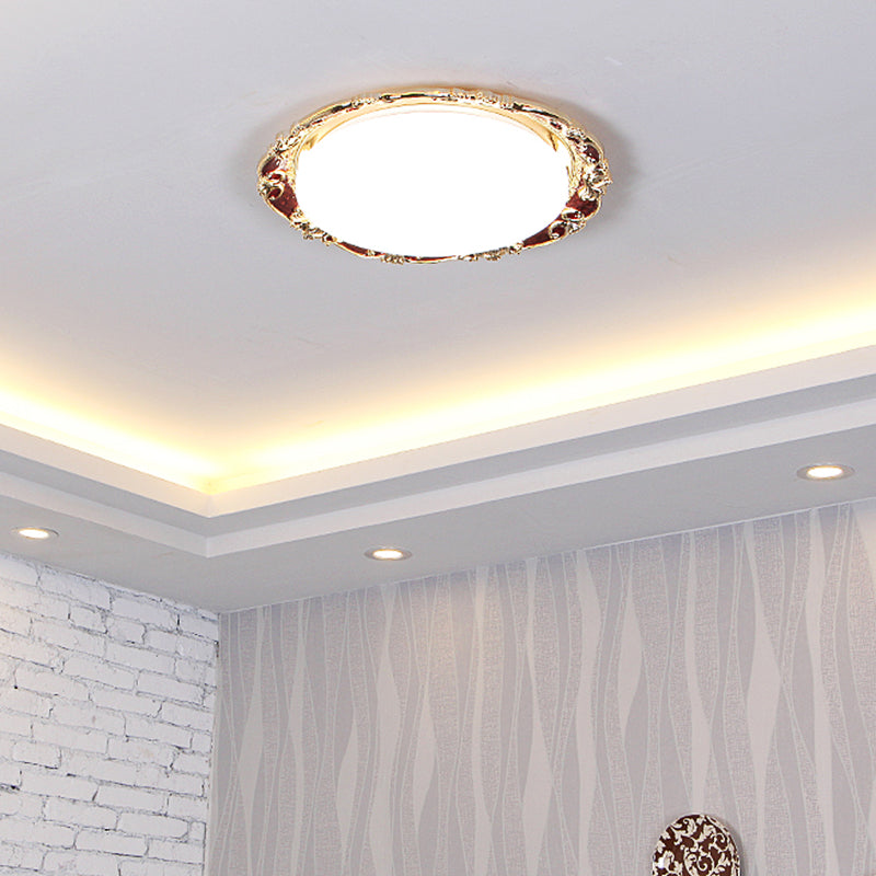 Flower Bedroom Flushmount Lighting Traditional LED Resin Black/Red/Green Flush Mount Lamp Clearhalo 'Ceiling Lights' 'Close To Ceiling Lights' 'Close to ceiling' 'Flush mount' Lighting' 229268