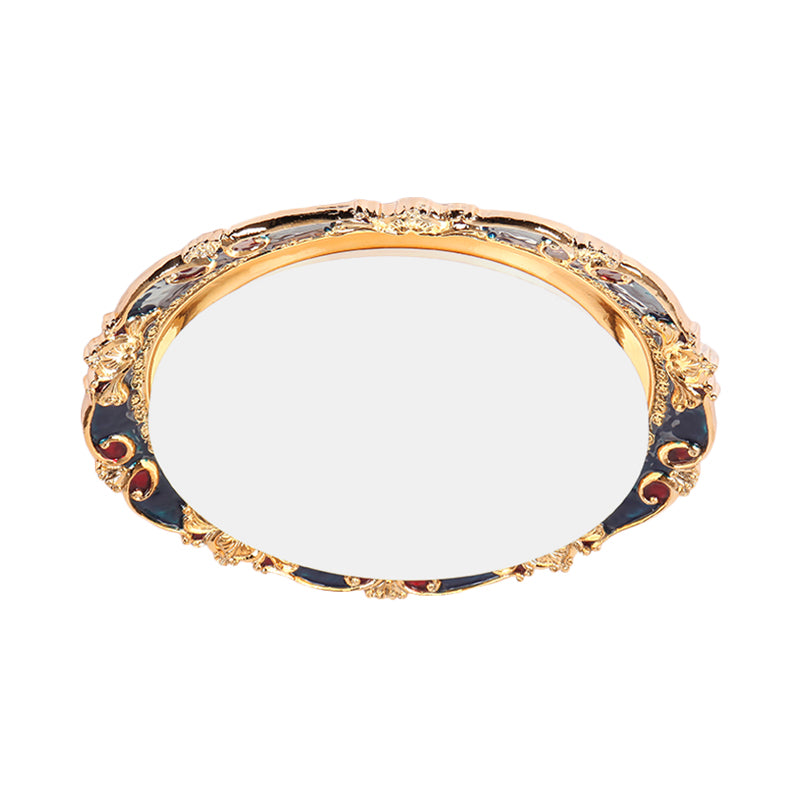 Flower Bedroom Flushmount Lighting Traditional LED Resin Black/Red/Green Flush Mount Lamp Clearhalo 'Ceiling Lights' 'Close To Ceiling Lights' 'Close to ceiling' 'Flush mount' Lighting' 229273