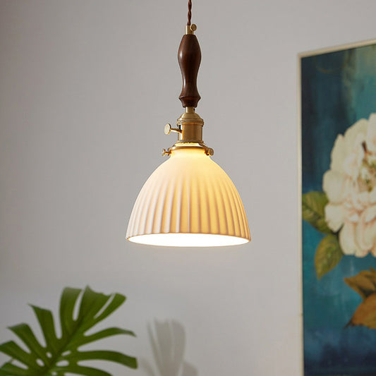 Simplicity Dome 1 Bulb Hanging Light Simplicity White Glass Pendant Light Fixture Clearhalo 'Ceiling Lights' 'Lighting' 'Pendant Lights' 2293589_6f7e954c-0360-4043-a1ed-53201aedb7da
