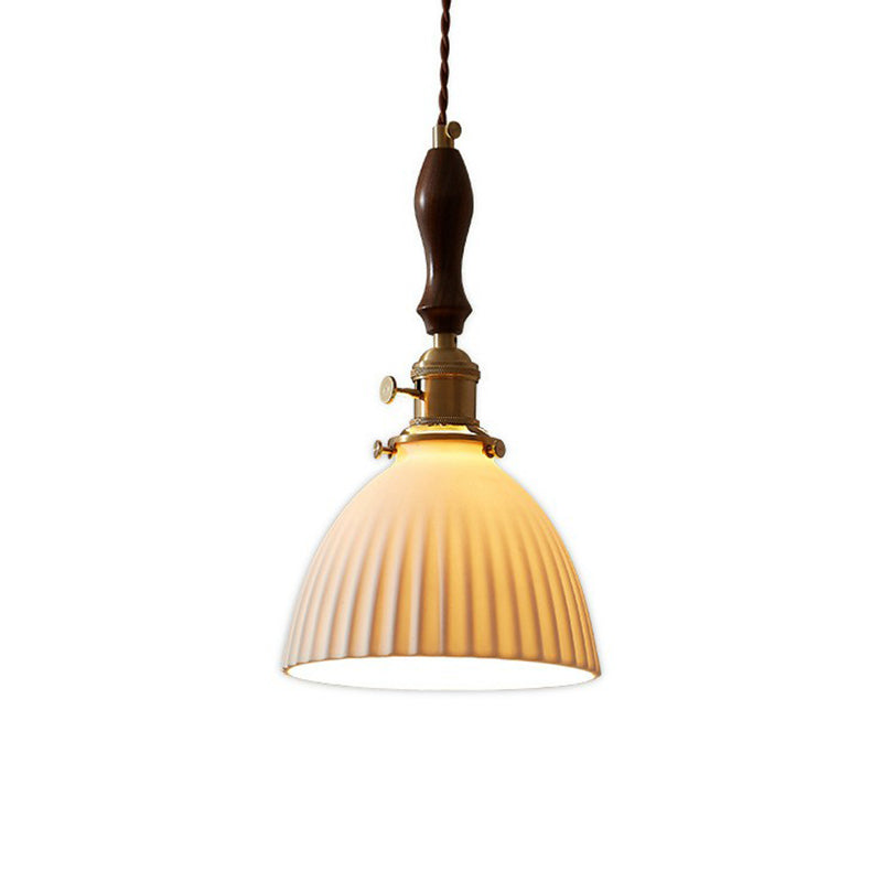 Simplicity Dome 1��Bulb Hanging Light Simplicity White Glass Pendant Light Fixture Clearhalo 'Ceiling Lights' 'Glass shade' 'Glass' 'Industrial Pendants' 'Industrial' 'Middle Century Pendants' 'Pendant Lights' 'Pendants' 'Tiffany' Lighting' 2293591