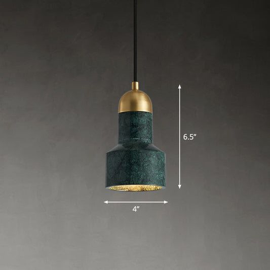 Marble Grenade Down Lighting Pendant Postmodern Single-Bulb Ceiling Hang Lamp over Table Green Clearhalo 'Ceiling Lights' 'Modern Pendants' 'Modern' 'Pendant Lights' 'Pendants' Lighting' 2293769