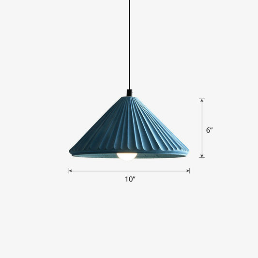 Cement Conical Pendant Ceiling Light Macaron Single Suspension Light Fixture for Living Room Blue Clearhalo 'Ceiling Lights' 'Modern Pendants' 'Modern' 'Pendant Lights' 'Pendants' Lighting' 2293788