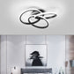 Interlocking Rings LED Flush Light Minimalist Acrylic Bedroom Semi Flush Mount Ceiling Light Clearhalo 'Ceiling Lights' 'Close To Ceiling Lights' 'Close to ceiling' 'Semi-flushmount' Lighting' 2293840