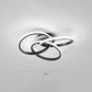 Interlocking Rings LED Flush Light Minimalist Acrylic Bedroom Semi Flush Mount Ceiling Light Black 16.5" White Clearhalo 'Ceiling Lights' 'Close To Ceiling Lights' 'Close to ceiling' 'Semi-flushmount' Lighting' 2293846