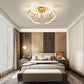 Metal Floral Curves Ceiling Lighting Minimalistic LED Semi Flush Light for Bedroom Clearhalo 'Ceiling Lights' 'Close To Ceiling Lights' 'Close to ceiling' 'Semi-flushmount' Lighting' 2293863