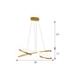 Aluminum Twist Hanging Lamp Artistic LED Chandelier Pendant Light over Dining Table Gold 39.5" Clearhalo 'Ceiling Lights' 'Chandeliers' 'Modern Chandeliers' 'Modern' Lighting' 2293926