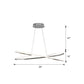 Aluminum Twist Hanging Lamp Artistic LED Chandelier Pendant Light over Dining Table Chrome 39.5" Clearhalo 'Ceiling Lights' 'Chandeliers' 'Modern Chandeliers' 'Modern' Lighting' 2293928