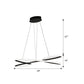 Aluminum Twist Hanging Lamp Artistic LED Chandelier Pendant Light over Dining Table Black 39.5" Clearhalo 'Ceiling Lights' 'Chandeliers' 'Modern Chandeliers' 'Modern' Lighting' 2293932