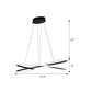 Aluminum Twist Hanging Lamp Artistic LED Chandelier Pendant Light over Dining Table Black 31.5" Clearhalo 'Ceiling Lights' 'Chandeliers' 'Modern Chandeliers' 'Modern' Lighting' 2293934