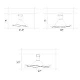 Black Twist LED Hanging Light Decorative Aluminum Chandelier Pendant Light for Restaurant Clearhalo 'Ceiling Lights' 'Island Lights' Lighting' 2293984