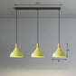 Swell Shape Pendant Light Macaron Metal 3-Head Multi Hanging Light Fixture with Wood Tip Yellow Linear Clearhalo 'Ceiling Lights' 'Pendant Lights' 'Pendants' Lighting' 2294117_a4c3e0a3-860e-4cc7-b611-663409888ae7