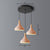 Swell Shape Pendant Light Macaron Metal 3-Head Multi Hanging Light Fixture with Wood Tip Pink Round Clearhalo 'Ceiling Lights' 'Pendant Lights' 'Pendants' Lighting' 2294121_fb3e62f9-0b97-42c7-954d-0a97b335fa88