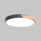 Splicing Circle LED Flushmount Lighting Nordic Wood Bedroom Ceiling Light Fixture Grey 16" Clearhalo 'Ceiling Lights' 'Close To Ceiling Lights' 'Close to ceiling' 'Flush mount' Lighting' 2294163