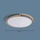 Nordic Disk LED Flush Ceiling Light Acrylic Bedroom Flush Mount Lamp with Wood Frame Clearhalo 'Ceiling Lights' 'Close To Ceiling Lights' 'Close to ceiling' 'Flush mount' Lighting' 2294174