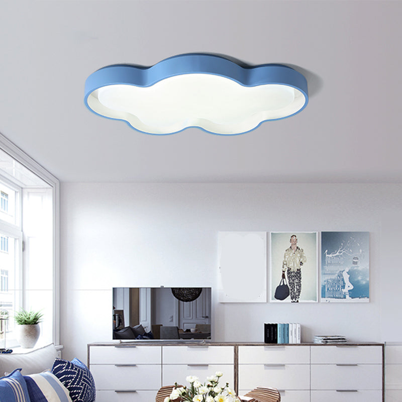 Acrylic Cloud Ceiling Mount Light Cartoon LED Blue Flush Mount Lighting for Living Room Clearhalo 'Ceiling Lights' 'Close To Ceiling Lights' 'Close to ceiling' 'Flush mount' Lighting' 2294183