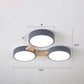 Macaron Creative Round Flush Lamp Acrylic Living Room LED Ceiling Mount Light Fixture 3 Grey Clearhalo 'Ceiling Lights' 'Close To Ceiling Lights' 'Close to ceiling' 'Flush mount' Lighting' 2294223