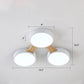 Macaron Creative Round Flush Lamp Acrylic Living Room LED Ceiling Mount Light Fixture 3 White Clearhalo 'Ceiling Lights' 'Close To Ceiling Lights' 'Close to ceiling' 'Flush mount' Lighting' 2294224