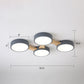 Macaron Creative Round Flush Lamp Acrylic Living Room LED Ceiling Mount Light Fixture 4 Grey Clearhalo 'Ceiling Lights' 'Close To Ceiling Lights' 'Close to ceiling' 'Flush mount' Lighting' 2294229