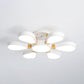 Living Room LED Ceiling Lamp Nordic Style Semi Flush Mount Light with Petal Acrylic Shade 6 White Third Gear Clearhalo 'Ceiling Lights' 'Close To Ceiling Lights' 'Close to ceiling' 'Semi-flushmount' Lighting' 2294242