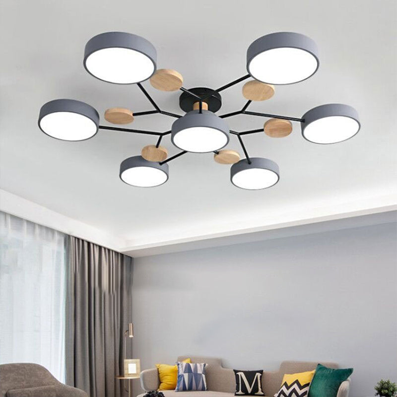 Tree Branch-Like Metal Flush Light Nordic LED Close to Ceiling Light for Bedroom Clearhalo 'Ceiling Lights' 'Close To Ceiling Lights' 'Close to ceiling' 'Semi-flushmount' Lighting' 2294257