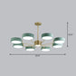 Minimalistic Round Chandelier Light Fixture Acrylic Living Room LED Hanging Lamp 8 Green White Clearhalo 'Ceiling Lights' 'Chandeliers' Lighting' options 2294384_c2a2f5e2-6d3f-4722-be1a-36f6e2300b14
