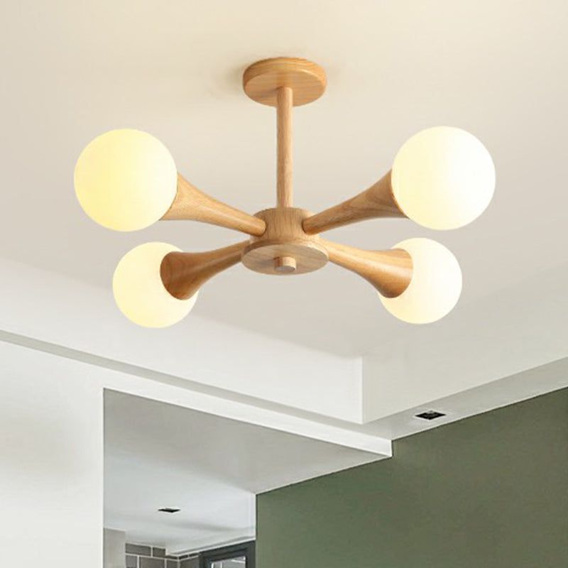 Ball Pendant Lighting Fixture Simplicity Opal Glass Dining Room Ceiling Suspension Lamp Clearhalo 'Carpenter Chandeliers' 'Ceiling Lights' 'Chandeliers' 'Industrial' 'Modern Chandeliers' 'Modern' Lighting' 2294459