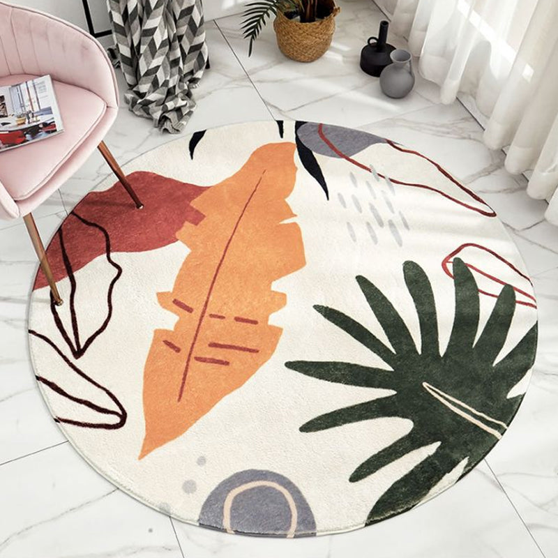 Relaxing Abstract Rug Multi Colored Synthetics Indoor Rug Non-Slip Backing  Pet Friendly Area Carpet for Living Room - Clearhalo