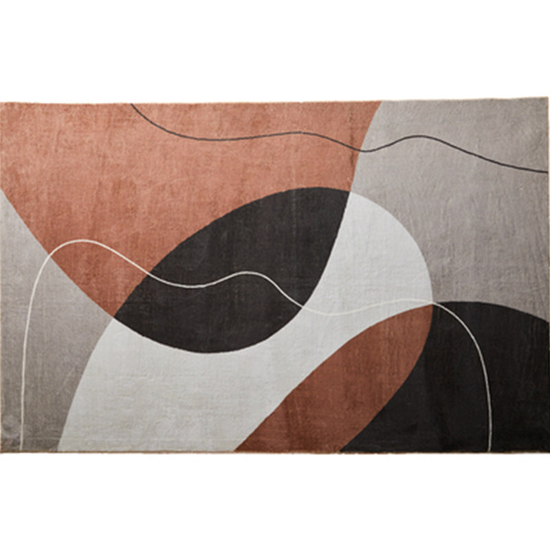 Nordic Living Room Rug Multi Colored Polyster Indoor Rug Anti-Slip Backing Pet Friendly Area Carpet Black Gray-White Clearhalo 'Area Rug' 'Rug' 2295779