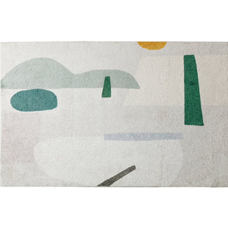 Nordic Living Room Rug Multi Colored Polyster Indoor Rug Anti-Slip Backing Pet Friendly Area Carpet Dark Blue-Gray Clearhalo 'Area Rug' 'Rug' 2295787