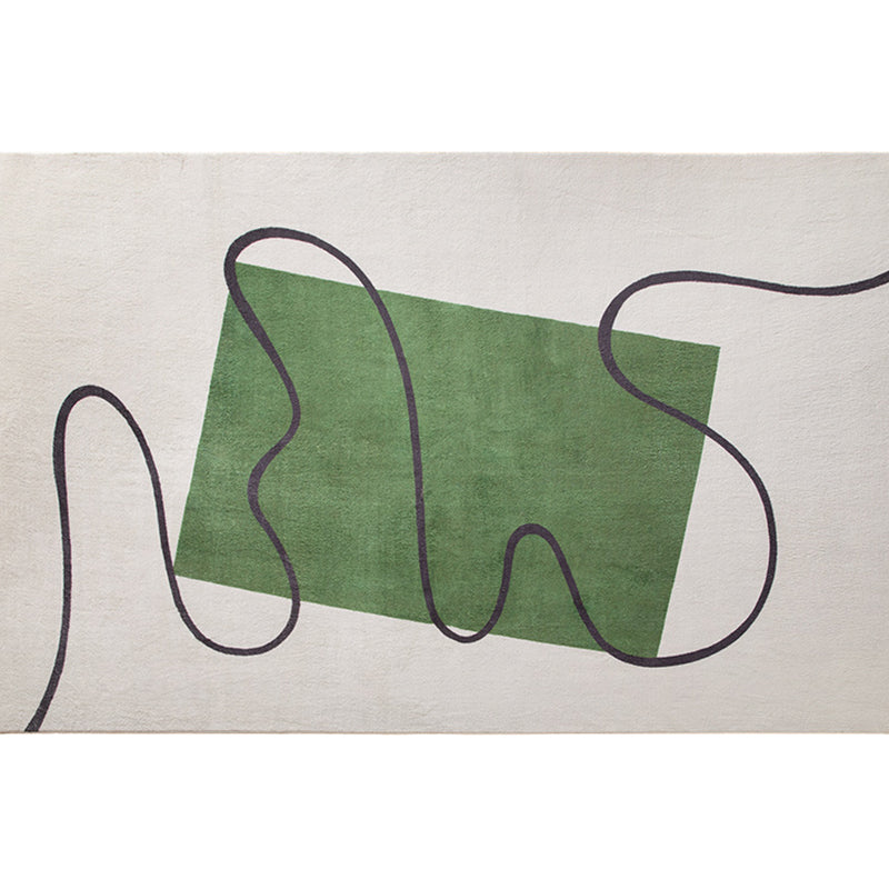 Nordic Living Room Rug Multi Colored Polyster Indoor Rug Anti-Slip Backing Pet Friendly Area Carpet Green Clearhalo 'Area Rug' 'Rug' 2295789