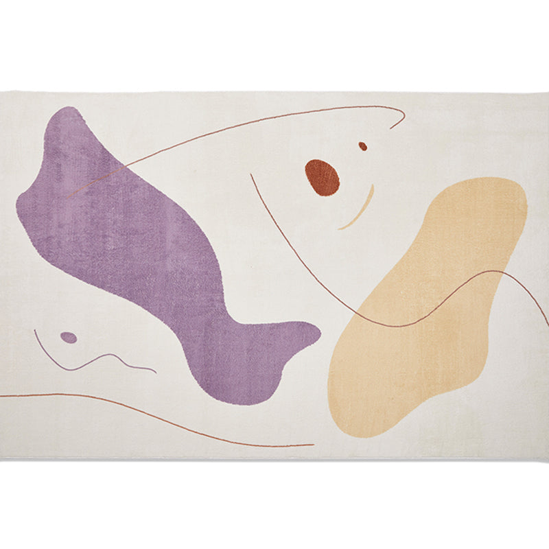 Nordic Living Room Rug Multi Colored Polyster Indoor Rug Anti-Slip Backing Pet Friendly Area Carpet Yellow Clearhalo 'Area Rug' 'Rug' 2295791