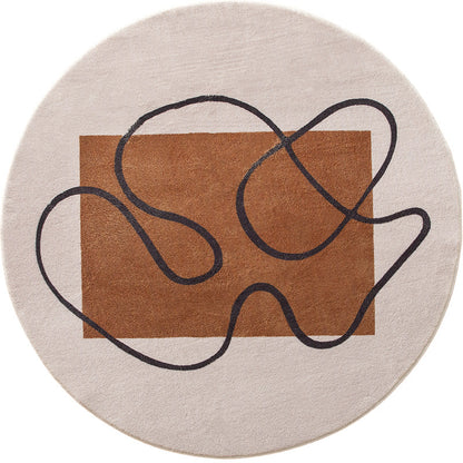 Nordic Living Room Rug Multi Colored Polyster Indoor Rug Anti-Slip Backing Pet Friendly Area Carpet Brown Clearhalo 'Area Rug' 'Rug' 2295792