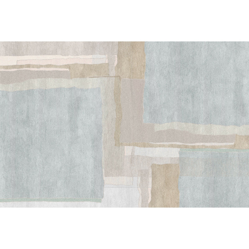 Scandinavian Bedroom Rug Multi Colored Colorblock Indoor Rug Cotton Blend Easy Care Pet Friendly Area Carpet Pewter Clearhalo 'Area Rug' 'Rug' 2295823