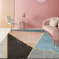 Multicolor Designer Rug Cotton Blend Color Block Indoor Rug Easy Care Machine Washable Area Carpet for Home Pink-Blue Clearhalo 'Area Rug' 'Rug' 2295836
